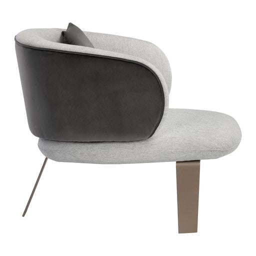 Sunpan Garry Lounge Chair - San Remo Winter Cloud / Diamond Mummy