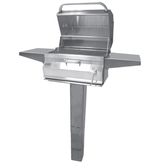 Fire Magic Charcoal Legacy In Ground Post Grill w Smoker Hood