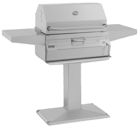 Fire Magic Charcoal Legacy Patio Post Grill w Smoker Hood