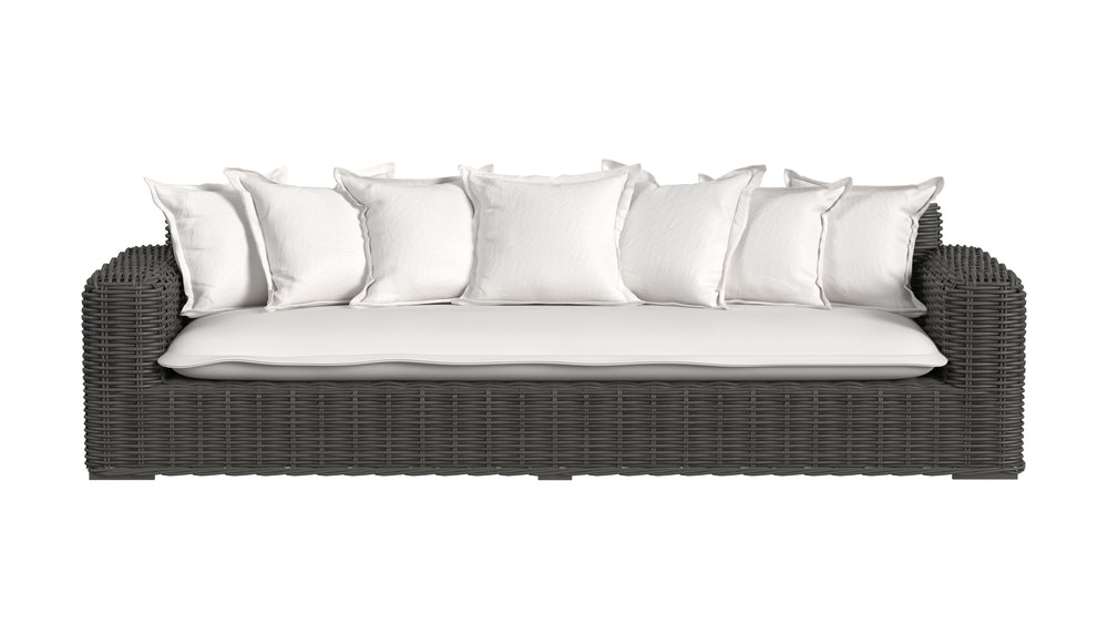 Sunset West Cabo Sofa in Soothe Pearl with Flange Welt