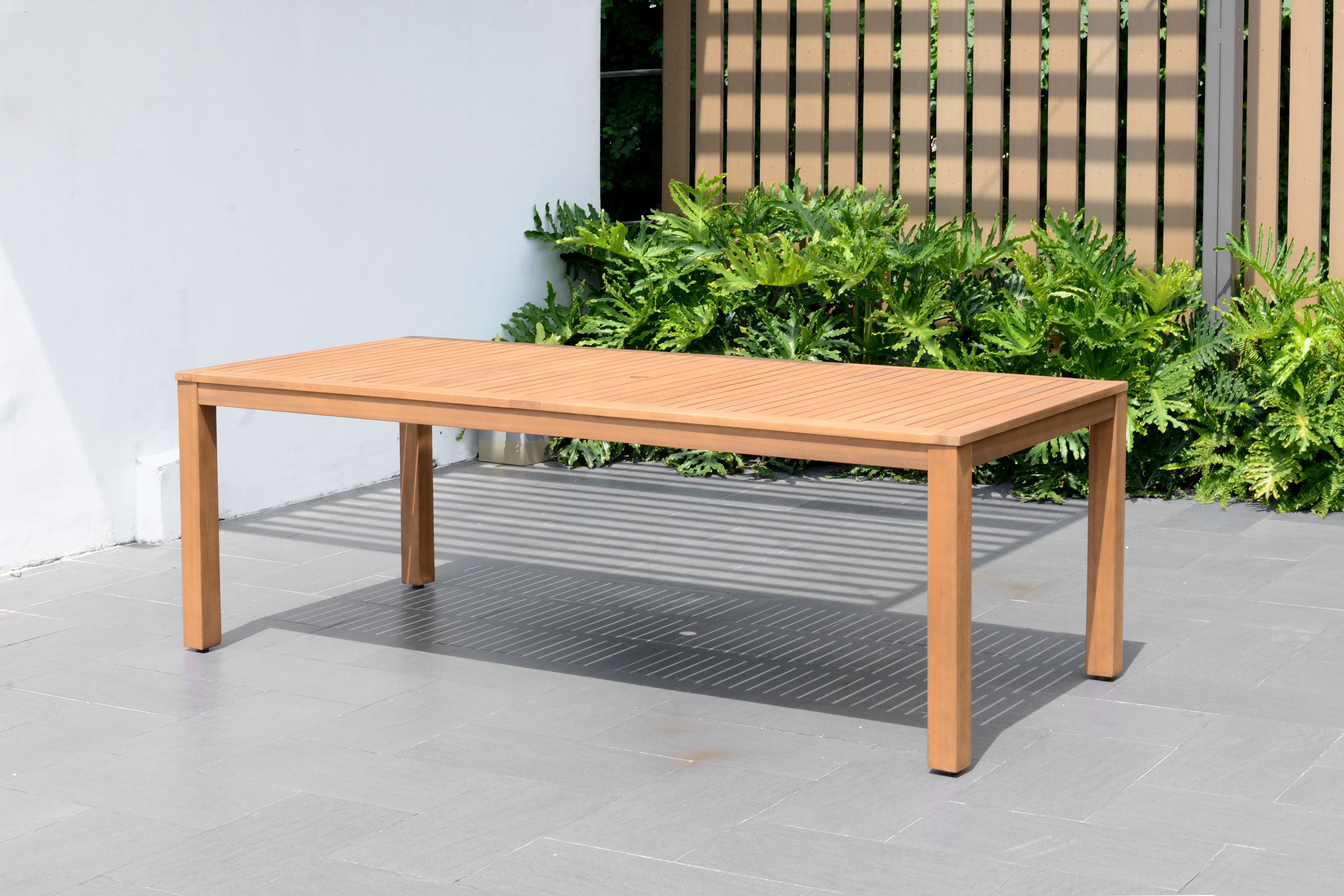 International Home Miami Amazonia 7-Piece Rectangular Patio Dining Set | Teak Finish | Ideal for Outdoors and Indoors