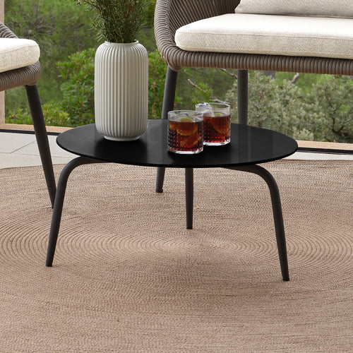 Skyline Design Rodona Side Table with Glass
