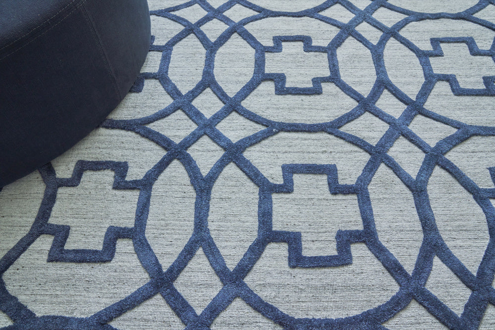 Exquisite Rugs Windsor Handmade Hand Loomed New Zealand Wool and Bamboo Silk Rug 6'X9'