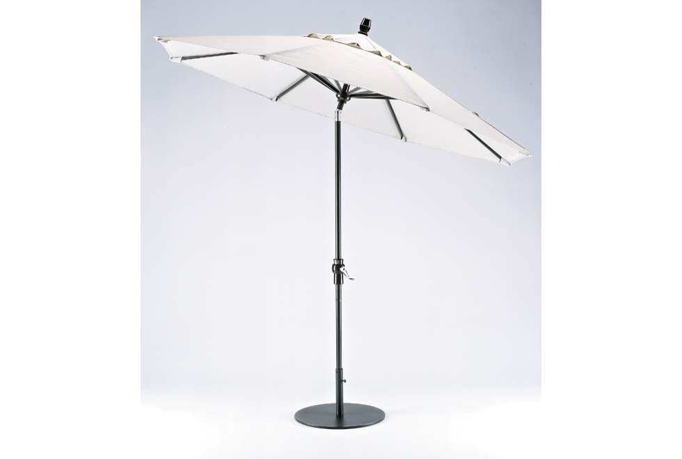 Telescope Casual Value Market Umbrella 9' Market Umbrella with Powdercoat Aluminum Frame and Autotilt, Value White, Red, Aluminum, Outdoor