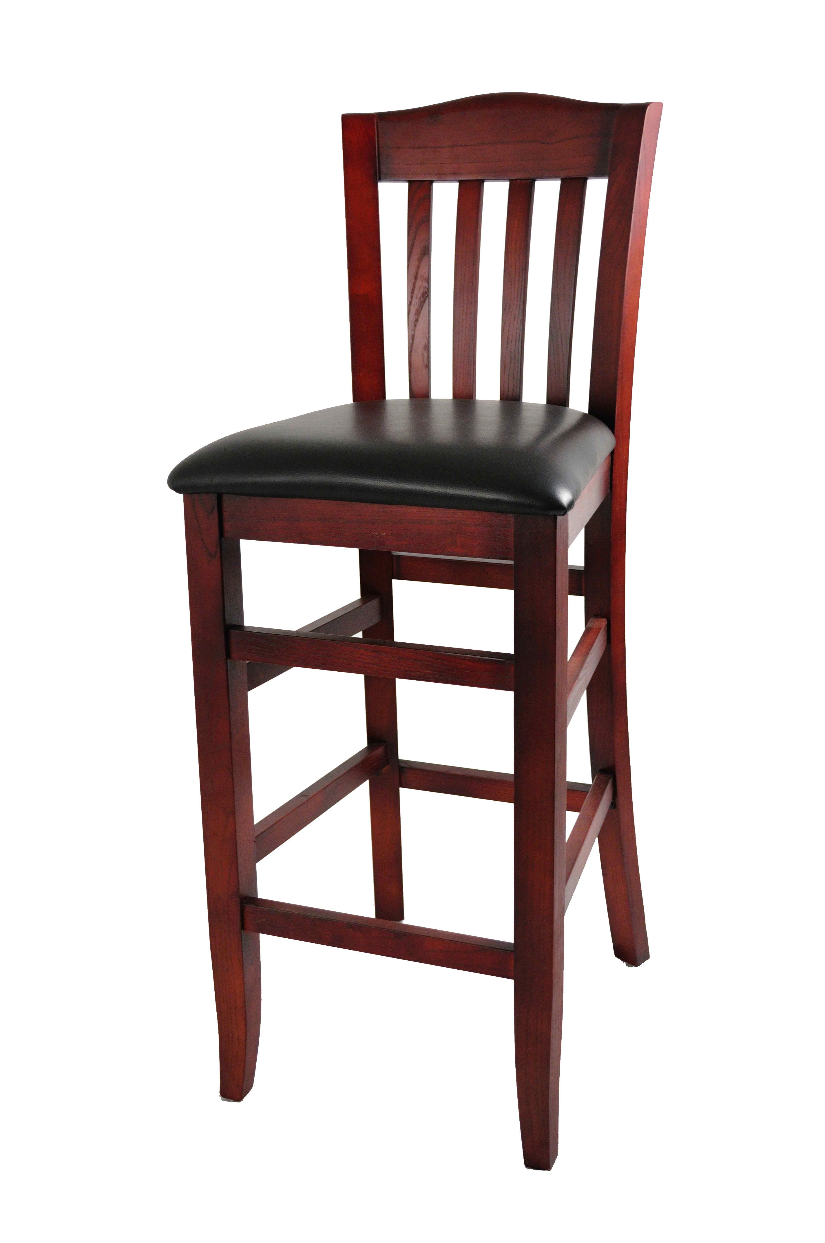 H&D Seating Crown Back Series Wood Bar Stool