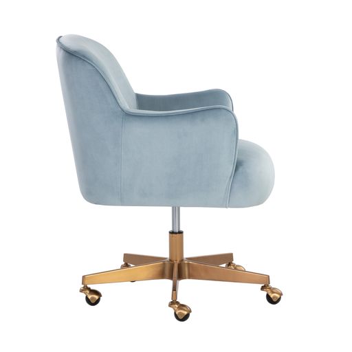 Sunpan Karina Office Chair Cornflower Blue Sky / Copenhagen White