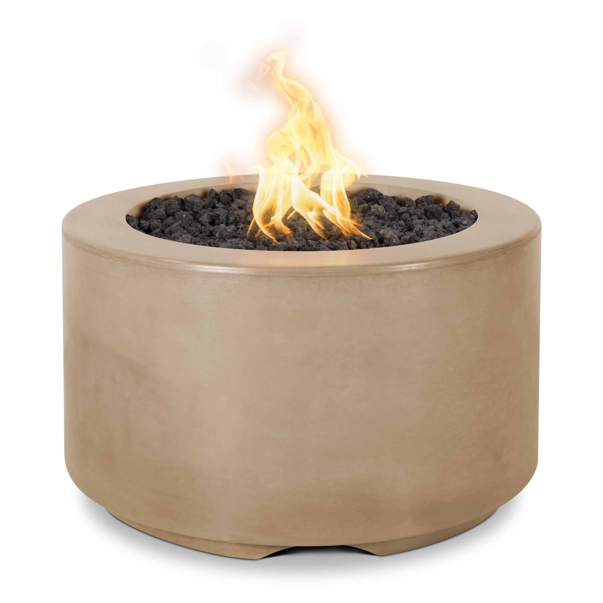 The Outdoor Plus Florence Concrete Fire Pit, 32" X 12", Liquid Propane, Black, Florence, Concrete, Outdoor
