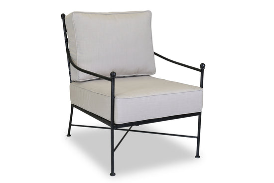 Sunset West Provence Wrought Iron Club Chair with Cushion