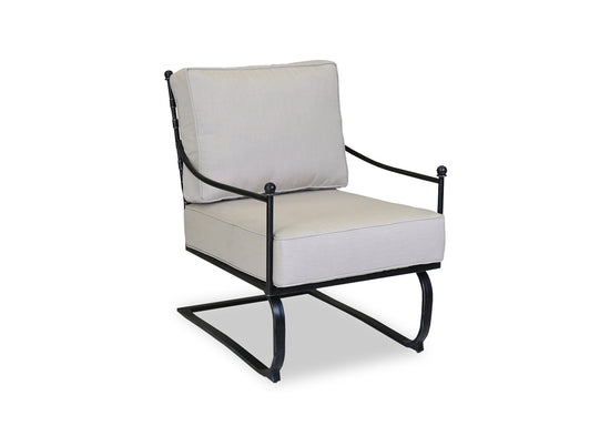 Sunset West Provence Wrought Iron Club Rocker with Cushion