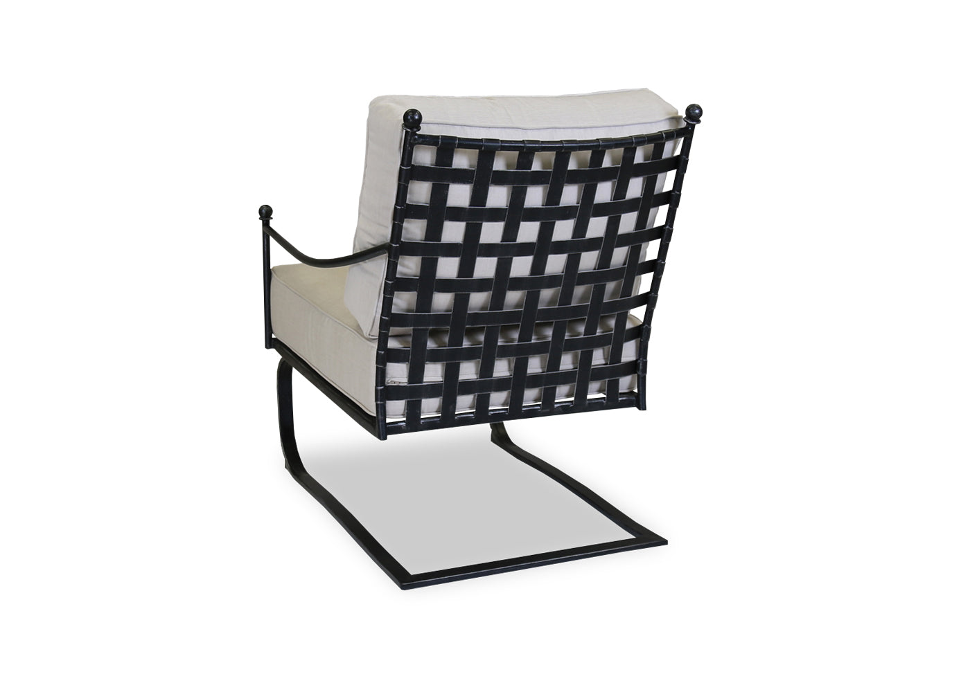 Sunset West Provence Wrought Iron Club Rocker with Cushion