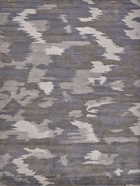 Exquisite Rugs Bamboo Silk Handmade Hand-Knotted Bamboo Silk and Cotton Area Rug