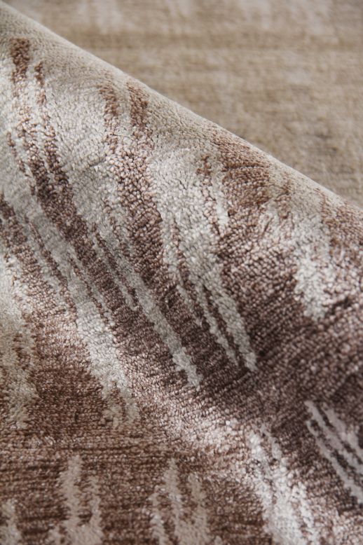 Exquisite Rugs Bamboo Silk Handmade Hand-Knotted Bamboo Silk and Cotton Area Rug