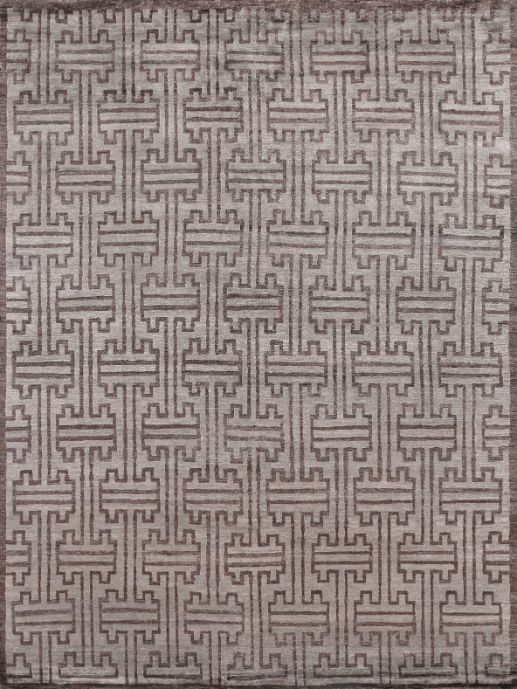Exquisite Rugs Bamboo Silk Handmade Hand-Knotted Bamboo Silk and Cotton Area Rug