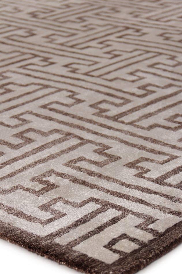 Exquisite Rugs Bamboo Silk Handmade Hand-Knotted Bamboo Silk and Cotton Area Rug