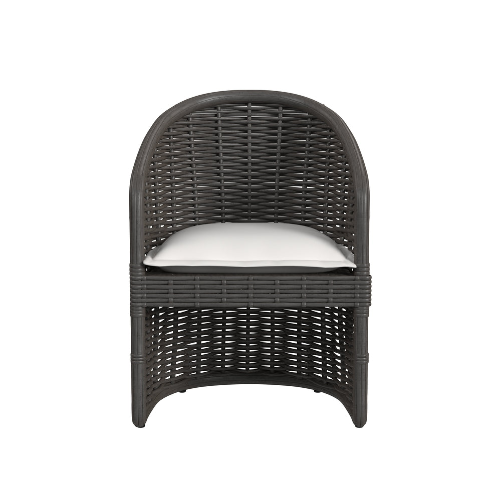 Sunset West Cabo Dining Chair in Soothe Pearl with Flange Welt