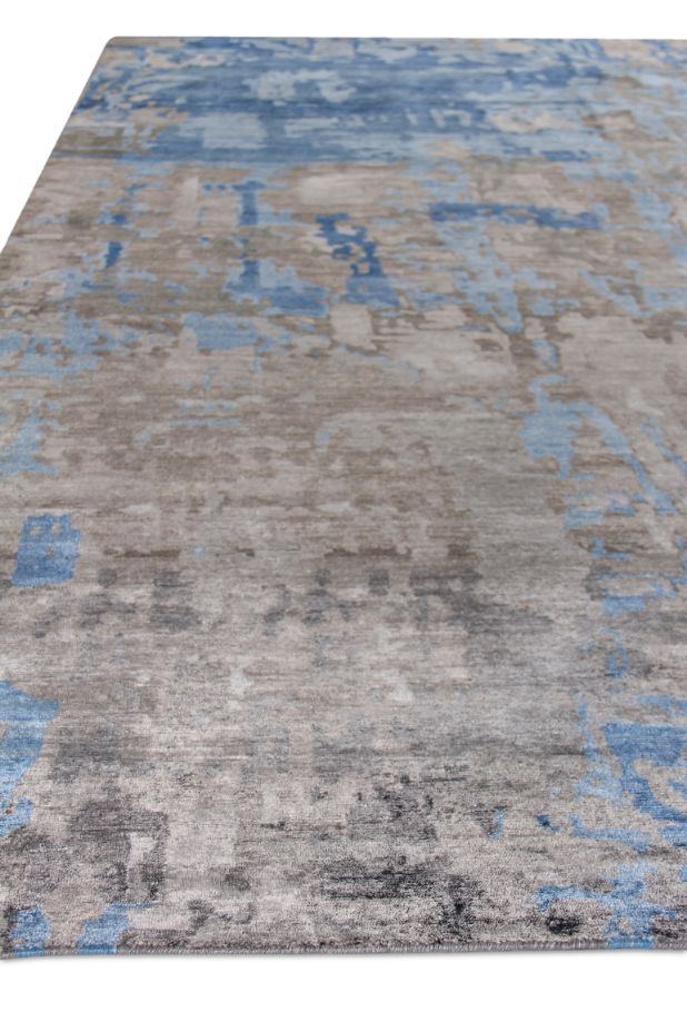 Exquisite Rugs Bamboo Silk Handmade Hand-Knotted Bamboo Silk and Cotton Area Rug