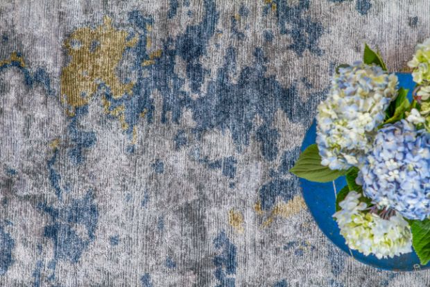 Exquisite Rugs Bamboo Silk Handmade Hand-Knotted Bamboo Silk and Cotton Area Rug