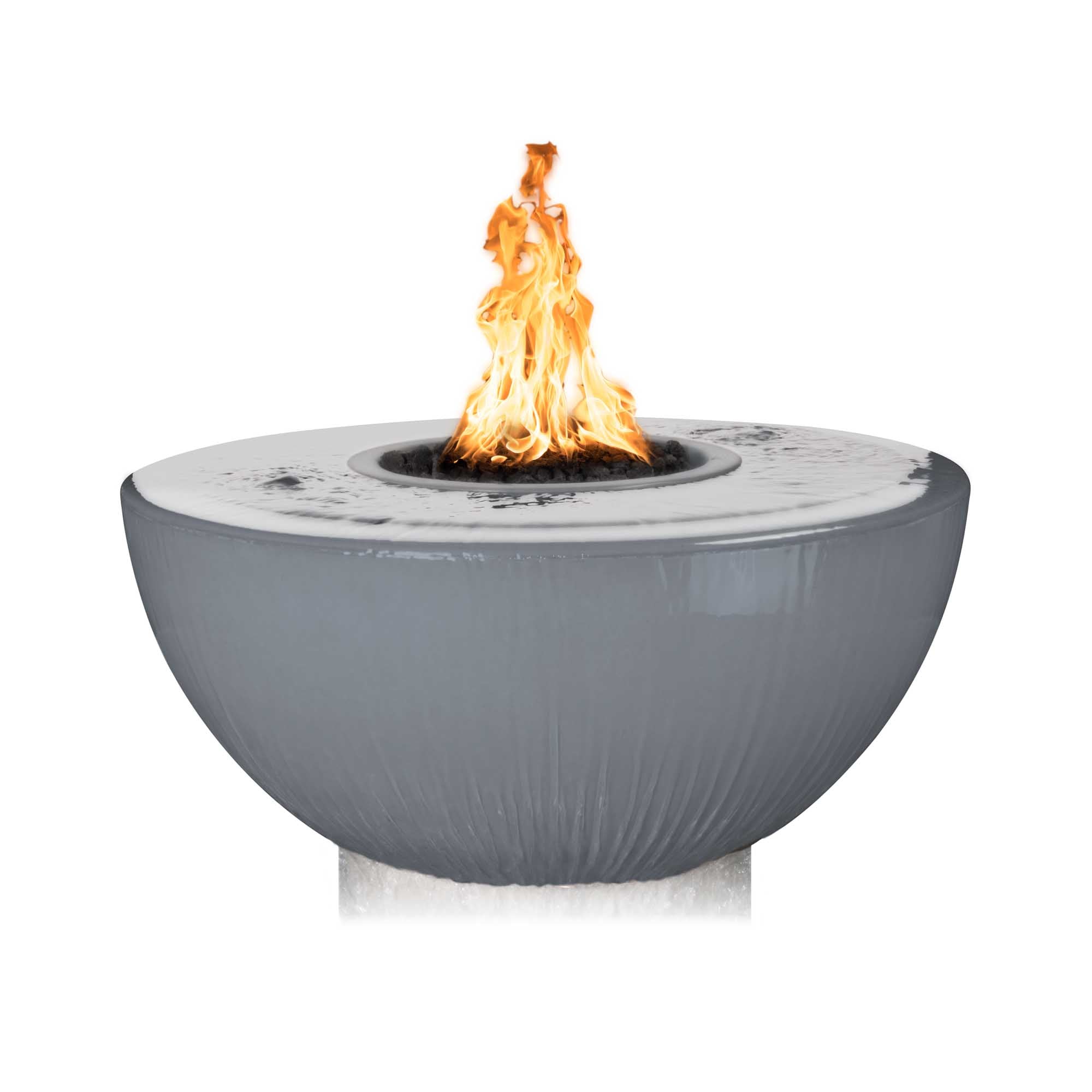 The Outdoor Plus 38" Sedona GFRC Fire & Water Bowl - 360° Spill
