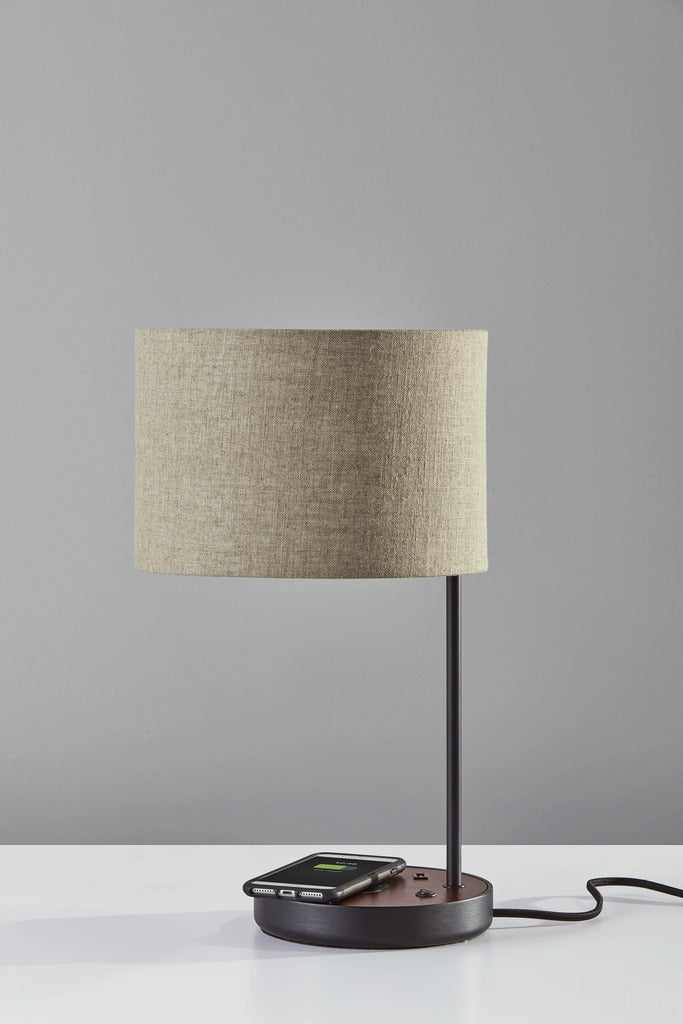 Adesso Oliver Wireless Charging Table Lamp