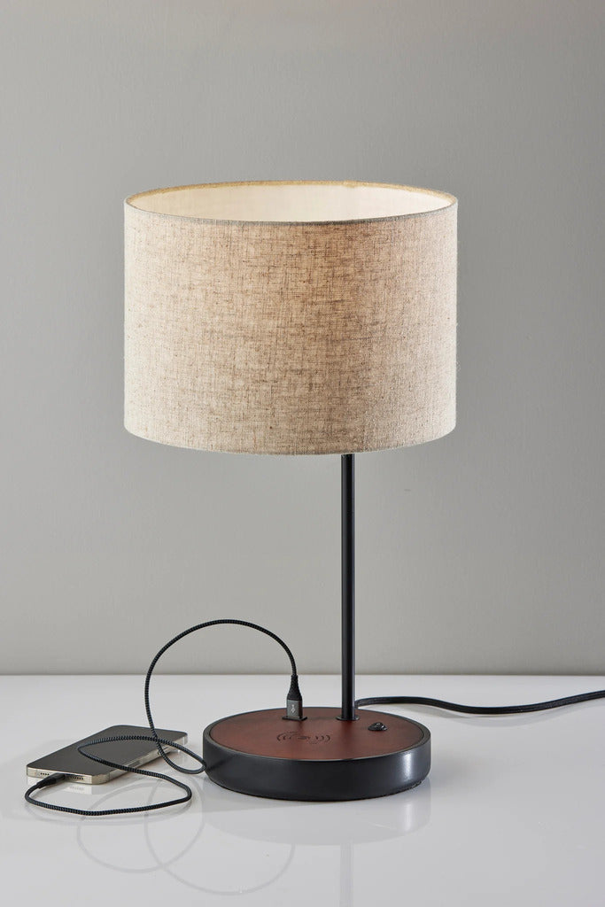 Adesso Oliver Wireless Charging Table Lamp