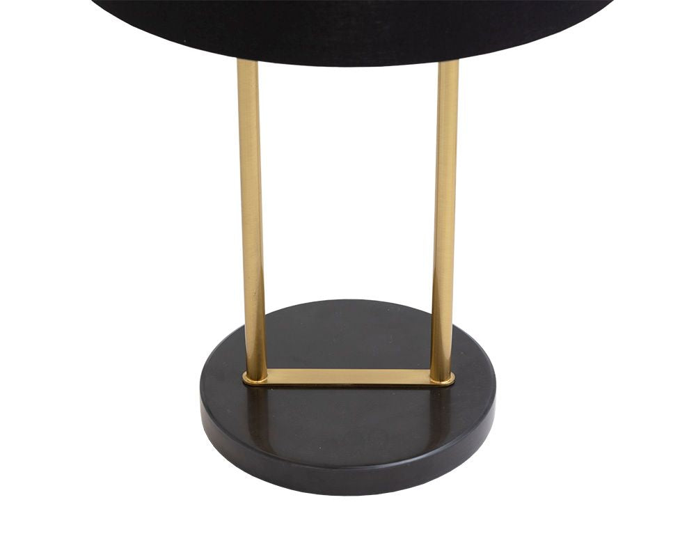 Sunpan Kezna Table Lamp Black Marble-Matte Black / White Marble-White Black
