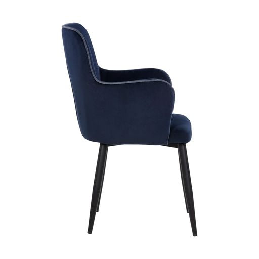 Sunpan Khai Dining Armchair - Abbington Navy - Set of Two