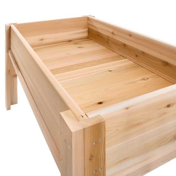 All Things Cedar 4-ft x 2-ft Raised Garden Box on Legs