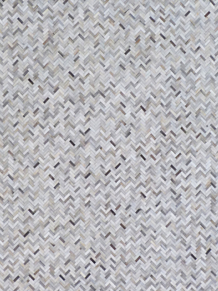 Exquisite Rugs Mosaic Leather Cowhide Ivory Area Rug