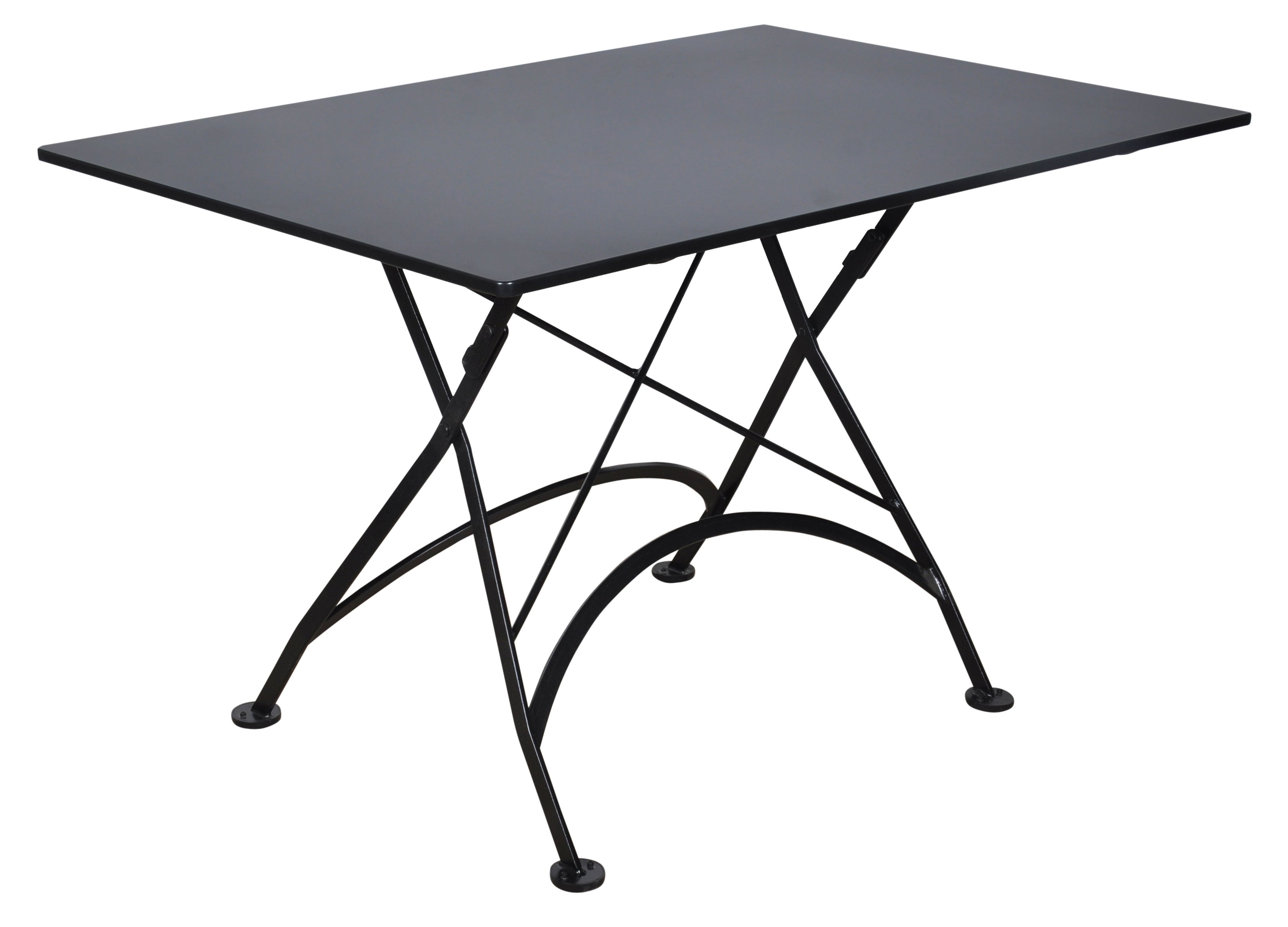 Furniture Designhouse Five Piece Dining Set with 32 x 48" Steel Top Table and Four European Chestnut Slat Side Chairs