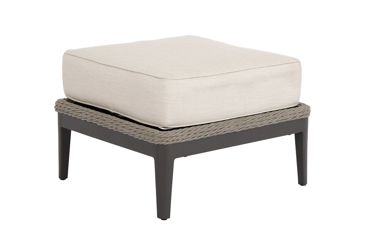 Sunset West Marbella Aluminum Ottoman with Cushions