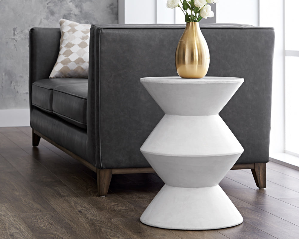 Sunpan Union End Table - Anthracite Grey/Black/White