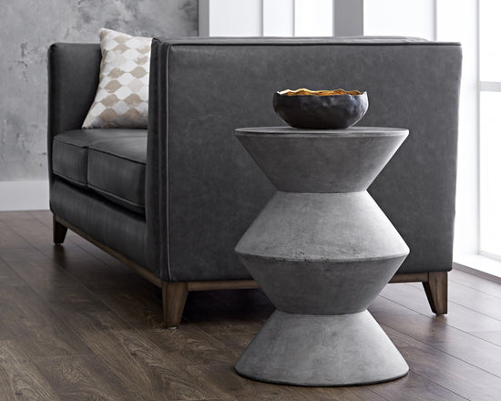 Sunpan Union End Table - Anthracite Grey/Black/White