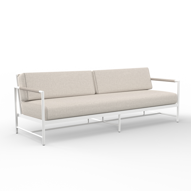 Sunset West Sabbia Sofa with Echo Ash Cushion