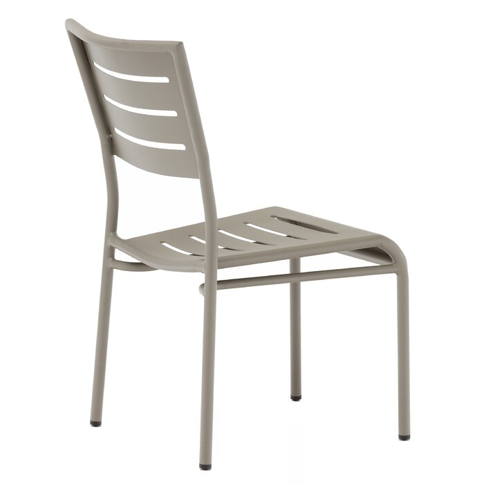 H&D Seating All Aluminum Armless Stacking Patio Dining Chair