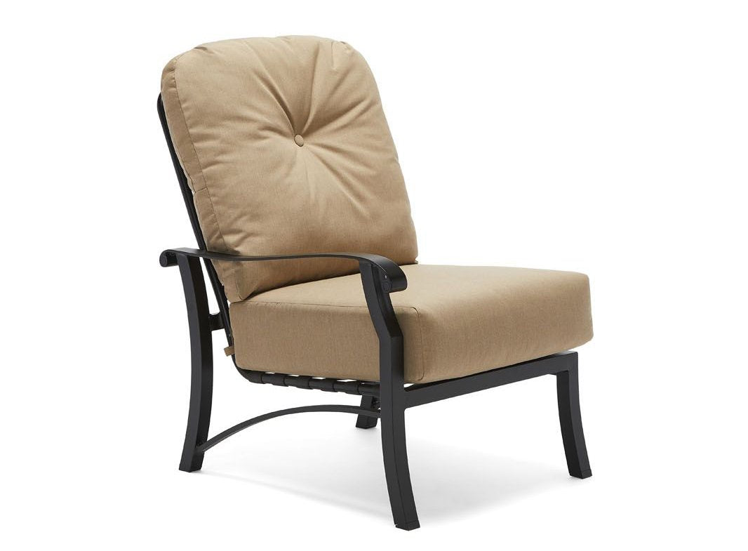 Woodard Cortland LAF/RAF Sectional End Unit, Aged Teak, Beach Bum Creamsicle (Grade A), Grade A Fabric, Garden Chairs, Sectional, Cushion, Cortland, Aluminum, Fabric, Curved, Frame, Outdoor