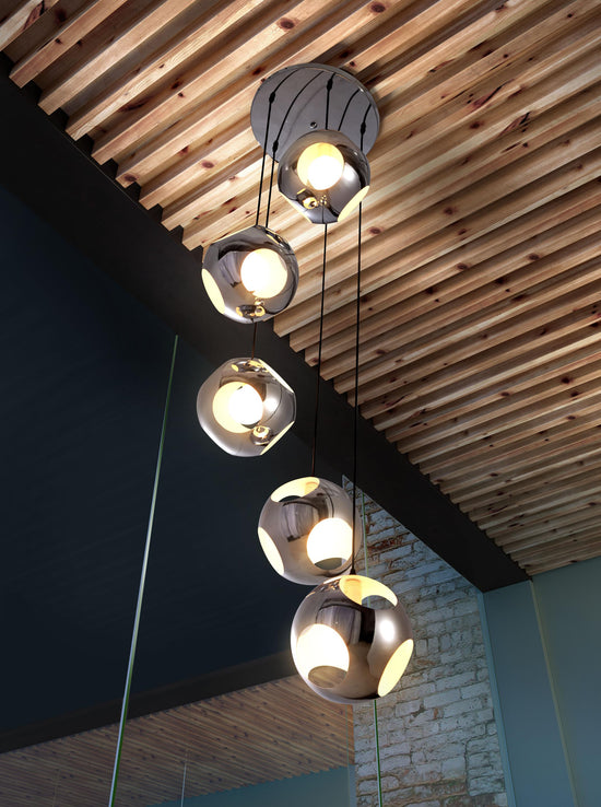 Zuo Modern Meteor Shower Ceiling Lamp Chrome