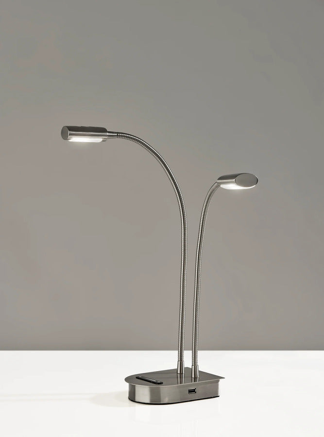 Adesso Eternity LED 2 Arm Desk Lamp With Smart Switch