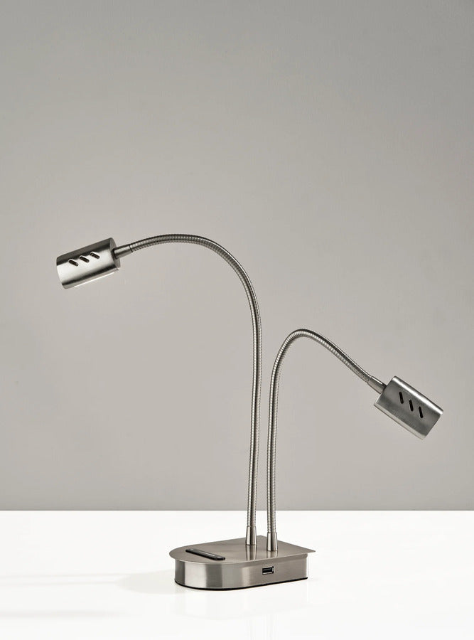 Adesso Eternity LED 2 Arm Desk Lamp With Smart Switch