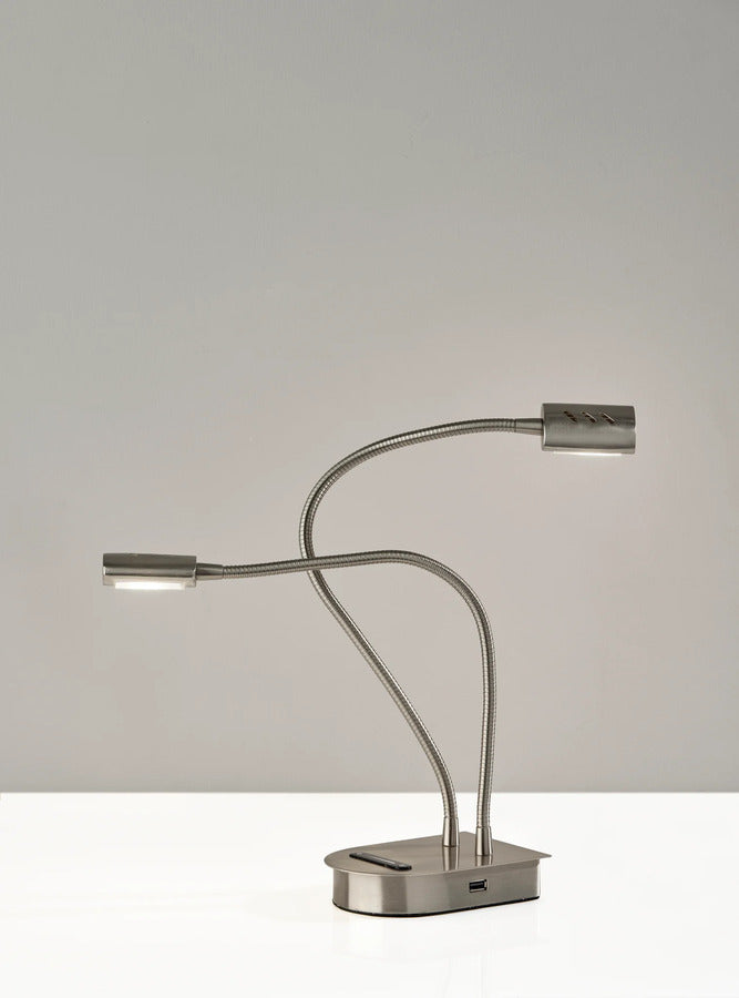 Adesso Eternity LED 2 Arm Desk Lamp With Smart Switch