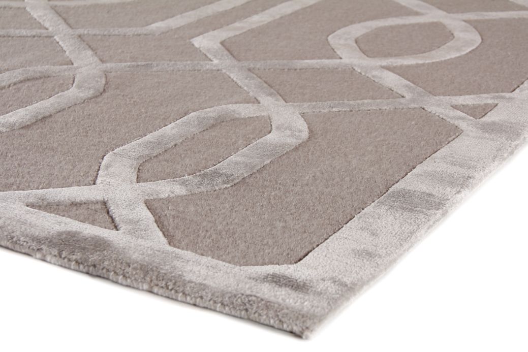 Exquisite Rugs Metro Velvet Handmade Hand-Knotted New Zealand Wool and Viscose Area Rug
