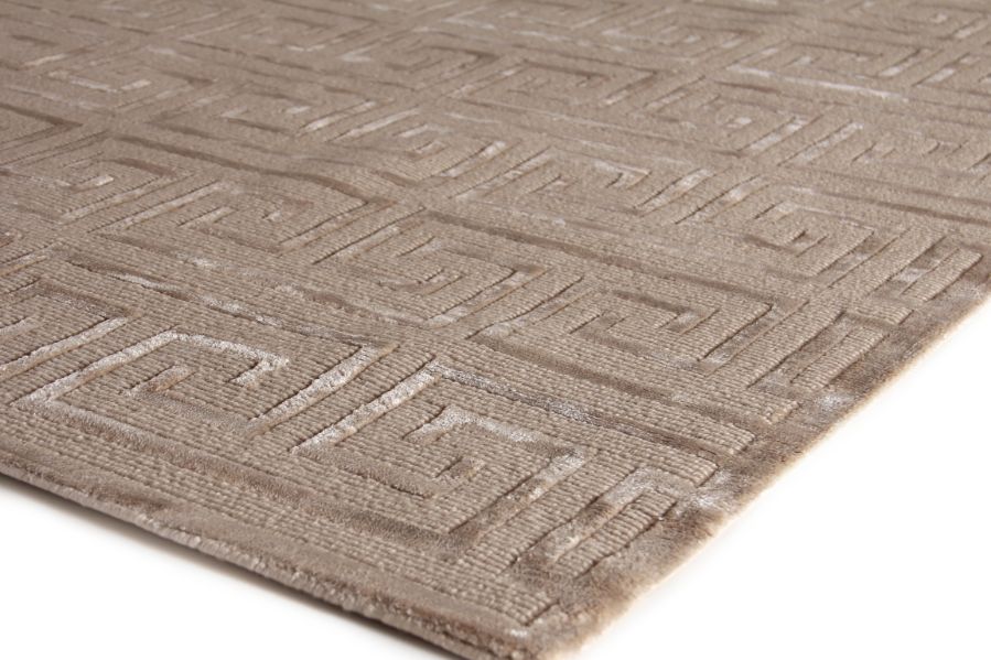 Exquisite Rugs Metro Velvet Handmade Hand-Knotted New Zealand Wool and Viscose Area Rug