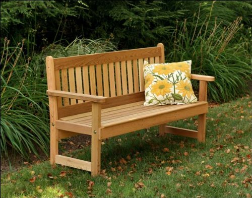 Creekvine Designs 4'/5' Red Cedar Savannah English Garden Bench