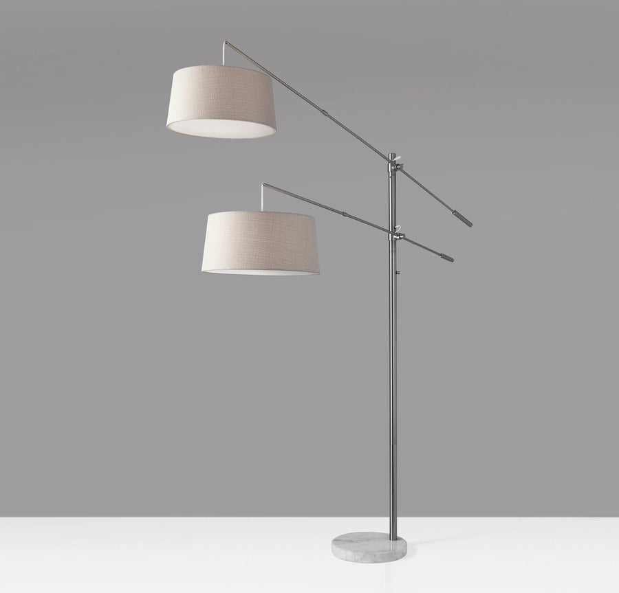Adesso Manhattan Two-Arm Arc Lamp