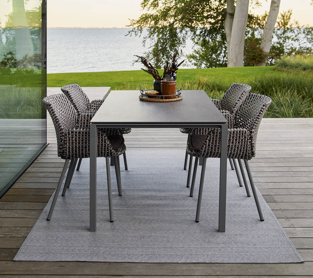 Cane-Line Pure Dining Table Base - 59.1"x35.5" - Sonnet Commercial