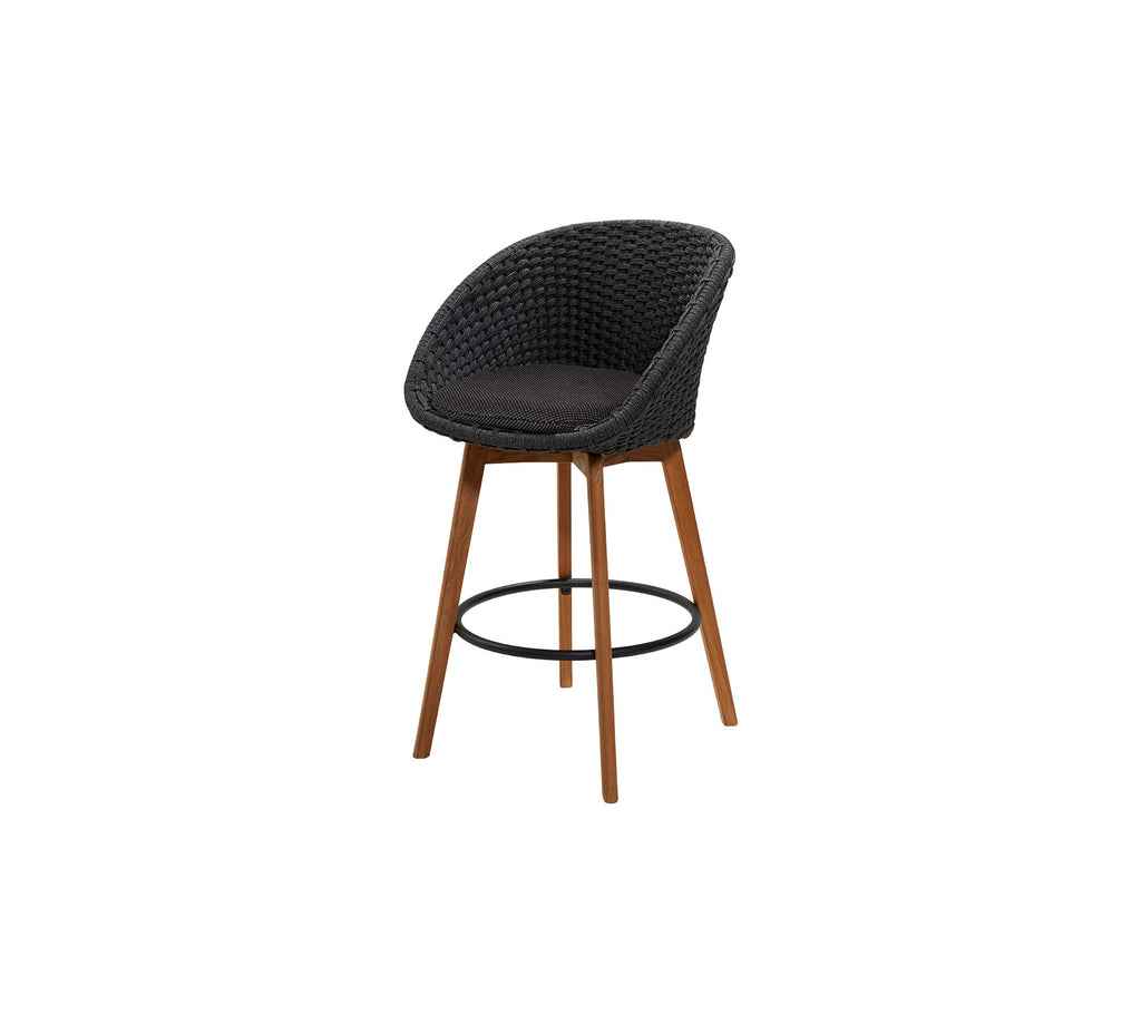 Cane-Line Peacock Bar Chair with Teak Legs