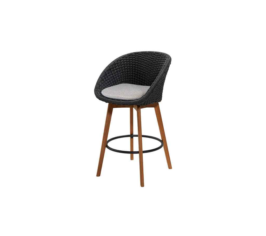 Cane-Line Peacock Bar Chair with Teak Legs