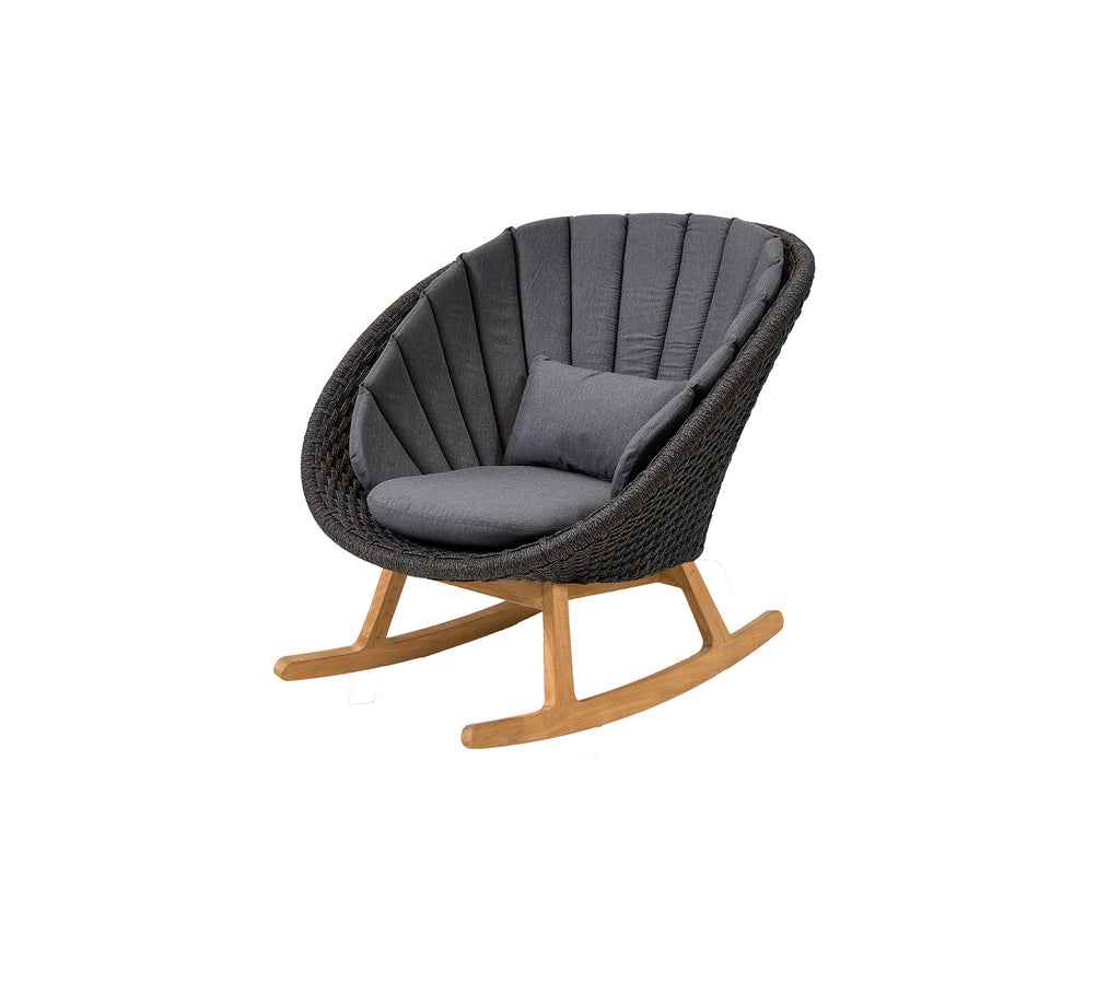 Cane-Line Peacock Rocking Chair with Teak Legs
