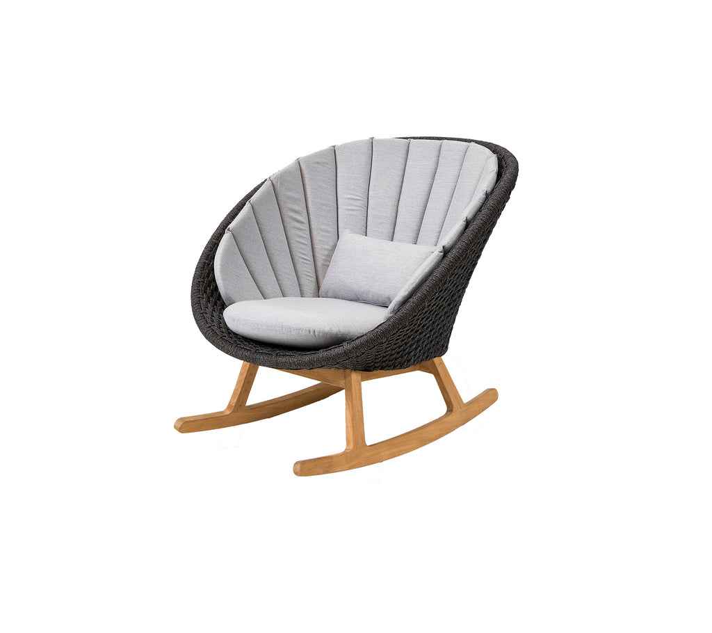 Cane-Line Peacock Rocking Chair with Teak Legs