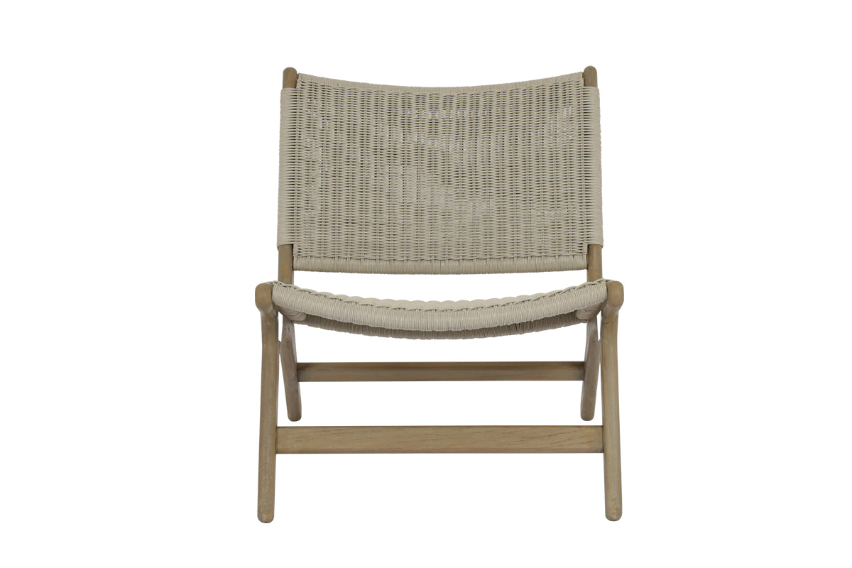 Sunset West Coastal Teak Cushionless Accent Chair