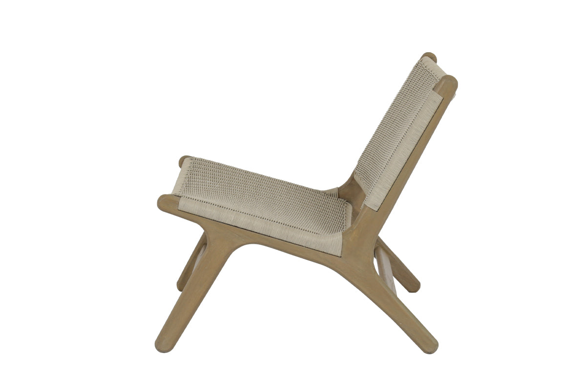 Sunset West Coastal Teak Cushionless Accent Chair